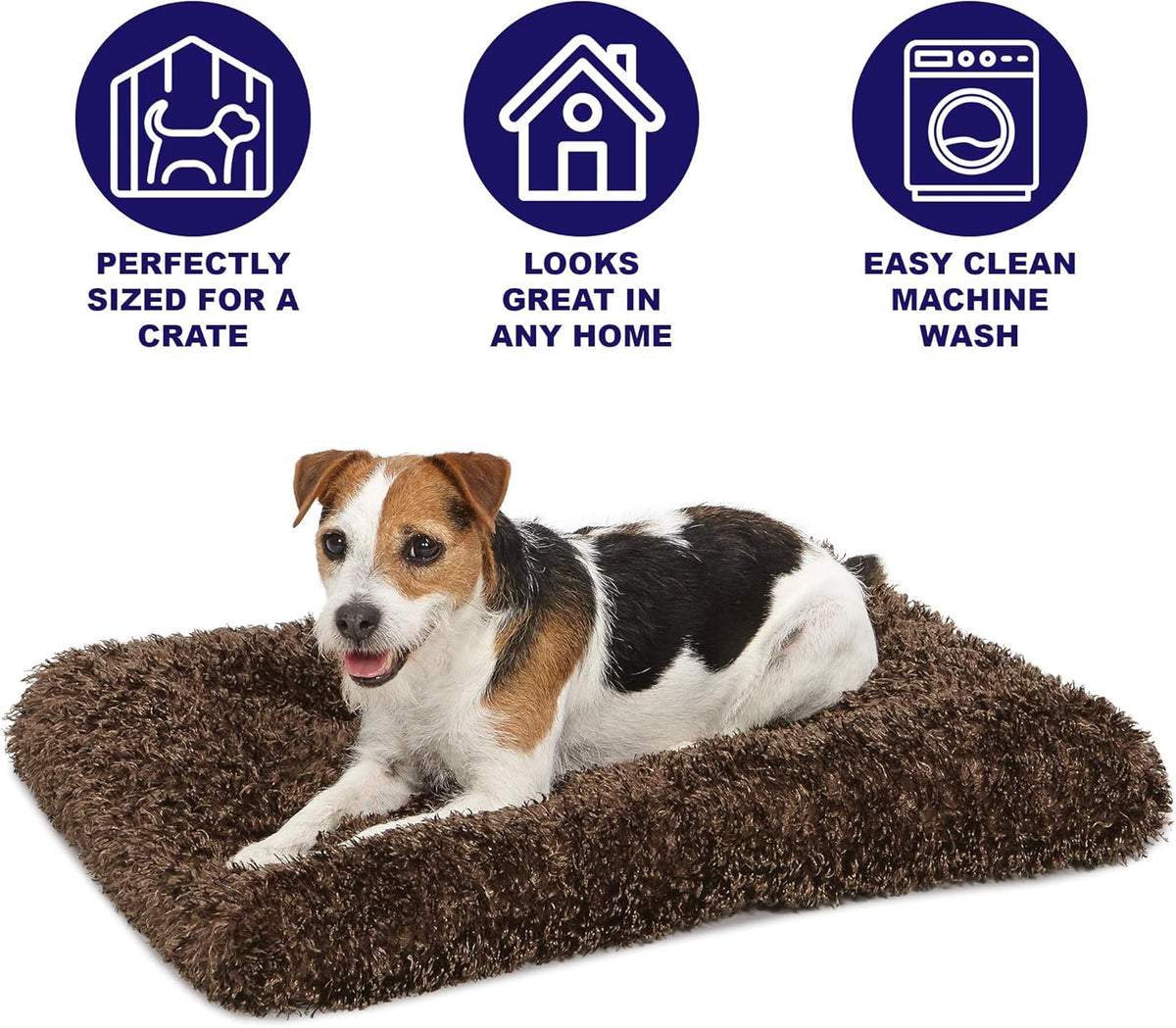 Deluxe Coco Chic Pet Bed - Ultra-Soft, Overstuffed, Machine Washable, Ideal for 24-Inch Crates