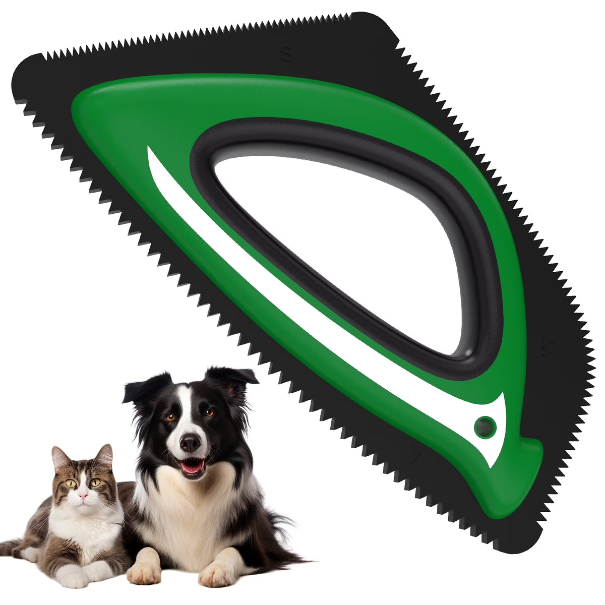 Reusable Pet Hair Remover Brush for Furniture, Car, and Carpets - Green