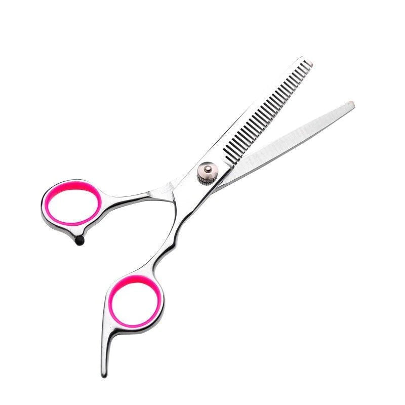 Professional Stainless Steel Pet Dog Grooming Scissors Set - Straight, Curved, and Thinning Shears
