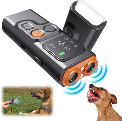 Cijikos Ultrasonic Dog Bark Deterrent - Rechargeable Anti-Bark Device with HD Display and LED Flashlight