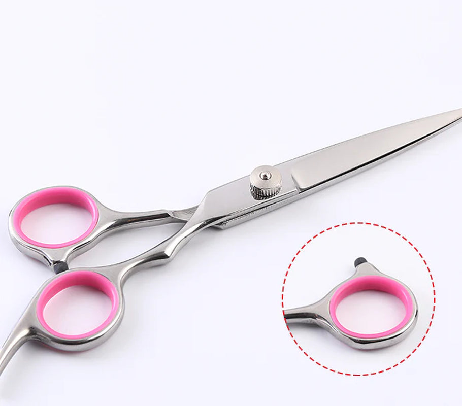 Professional Stainless Steel Pet Dog Grooming Scissors Set - Straight, Curved, and Thinning Shears