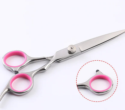 Professional Stainless Steel Pet Dog Grooming Scissors Set - Straight, Curved, and Thinning Shears