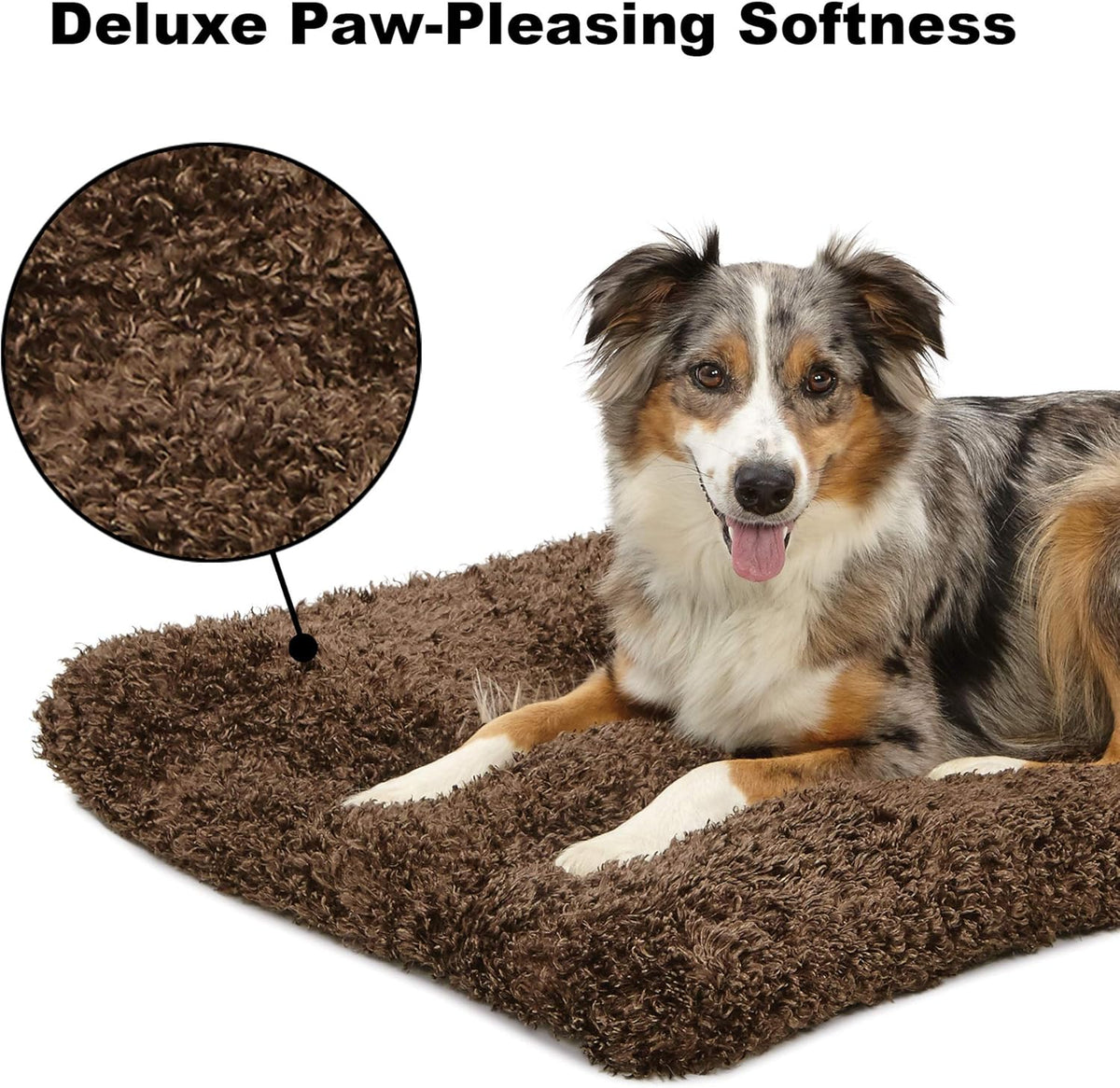 Deluxe Coco Chic Pet Bed - Ultra-Soft, Overstuffed, Machine Washable, Ideal for 24-Inch Crates